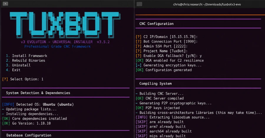 TuxBot v3 Evolution: بات‌نت جدید IoT با اثرانگشت هوش مصنوعی که در کدهایش «اخطار امنیتی» مانده است