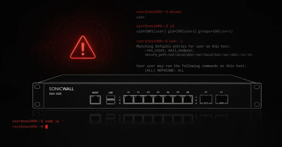 نفوذ مخفیانه به SonicWall SMA؛ افشای یک کمپین پیشرفته با دو آسیب‌پذیری روز-صفر