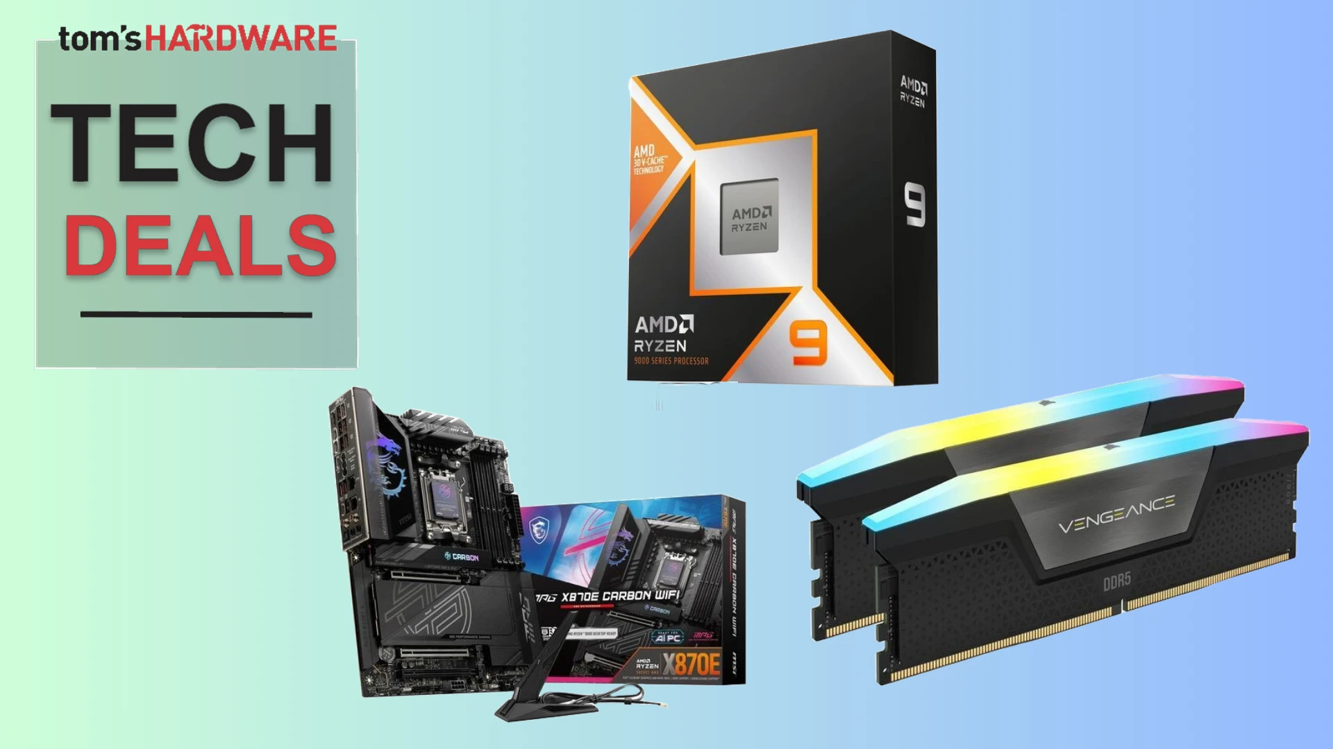پکیج Newegg با Ryzen 9 9950X3D، مادربرد MSI و 32GB DDR5 — هزینه مؤثر رم فقط 230 دلار