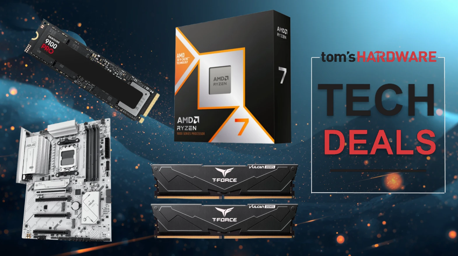 پک گیمینگ AM5 با Ryzen 7 9800X3D، SSD PCIe 5.0 و AIO؛ تنها 983.98 دلار