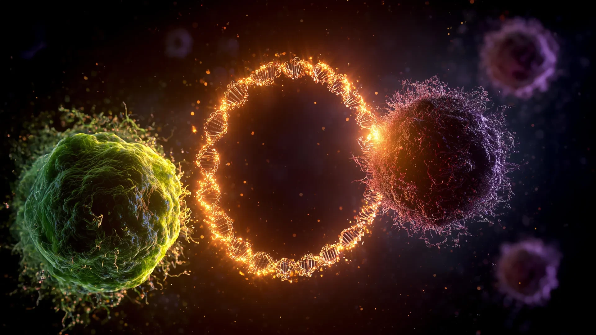 مشاهدۀ RNA اینترون حلقوی یک ژن جهنده در حال انتقال بین گونهها