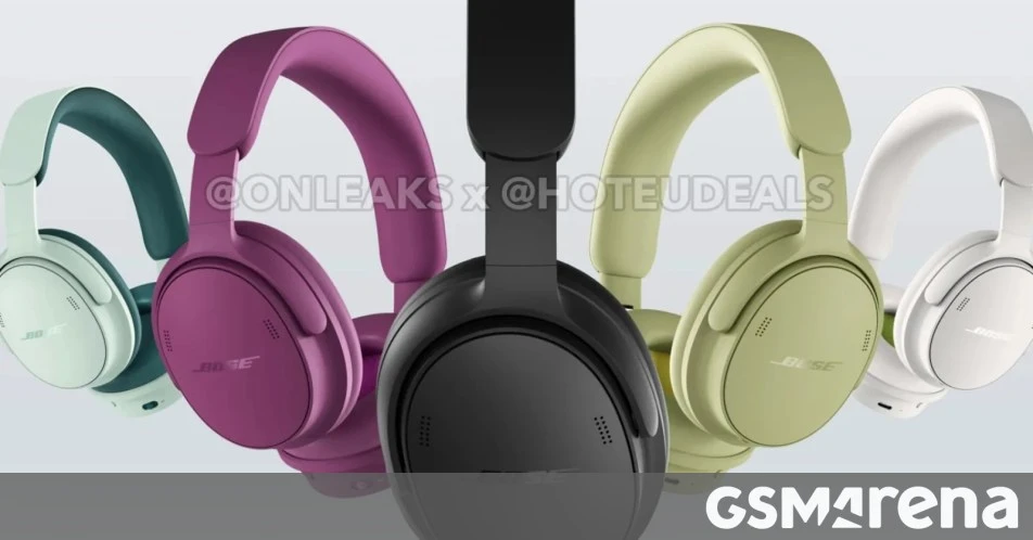 رندرهای فاششده Bose QuietComfort نسل دوم؛ طراحی تازه، حذف نویز بهبودیافته و شش رنگ جدید