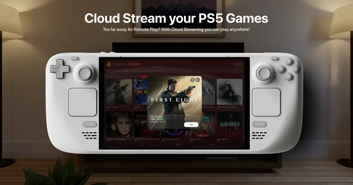استریم ابری بازی‌های PS Plus روی Steam Deck با Asobi: Remote Play — بدون نیاز به PS5