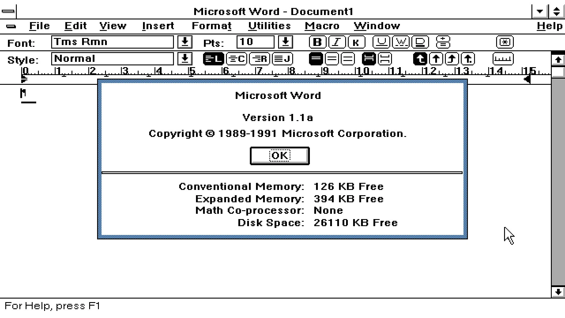 اجرای بومی Word 1.1a روی ویندوز 11 — پورت x64 نسخهٔ کلاسیک