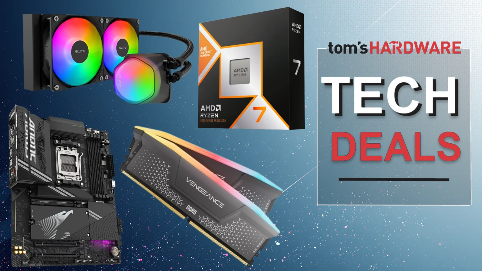 پکیج 969.99 دلاری: Ryzen 7 9800X3D، 32GB DDR5 و مادربرد Gigabyte X870 بههمراه AIO