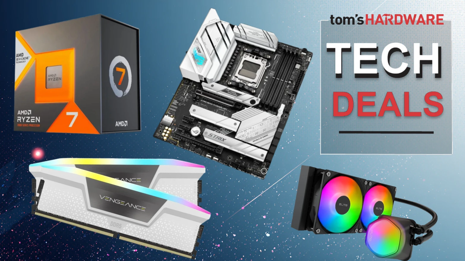 پکیج Ryzen 7 7700X3D همراه Asus ROG Strix B650‑A و 16GB DDR5 تنها $609.99