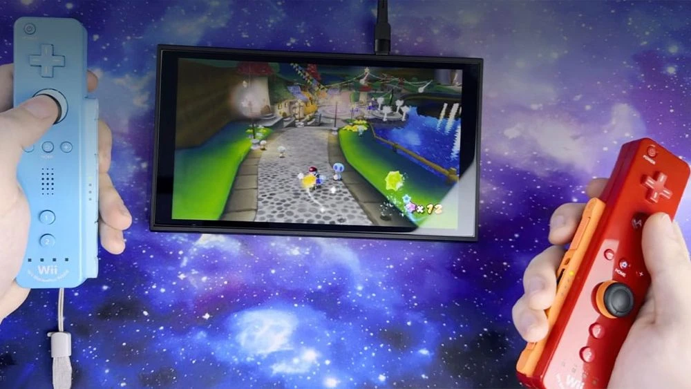 نصب جویکان Switch 2 در پوستهٔ اصلی Wii Remote