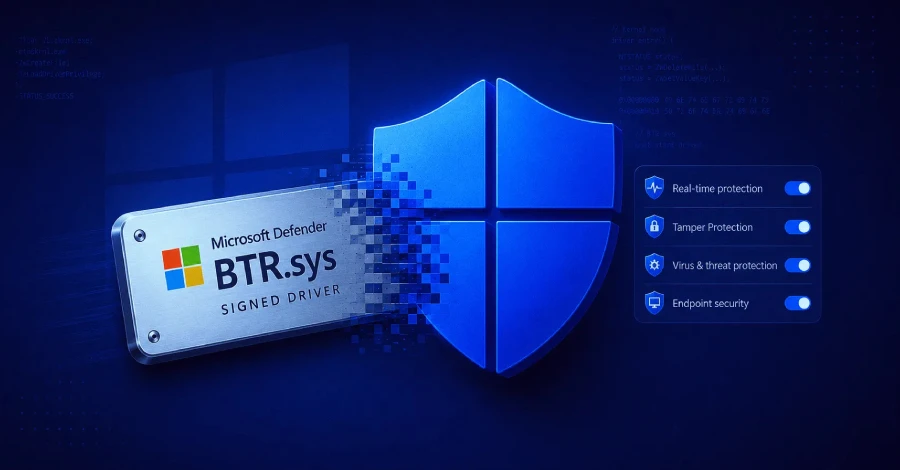 BTR.sys: درایور داخلی Microsoft Defender که می‌تواند آنتی‌ویروس را هنگام بوت حذف کند