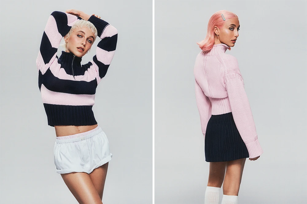 تاینی رول‌نِک J.Crew با اما چمبرلین؛ نسخه کوتاه‌تر و گرافیکی معرفی شد