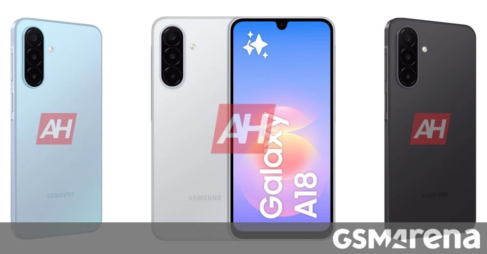 رندرها و مشخصات فاششده گلکسی A18 4G سامسونگ؛ نمایشگر 6.7 اینچی AMOLED و Helio G99