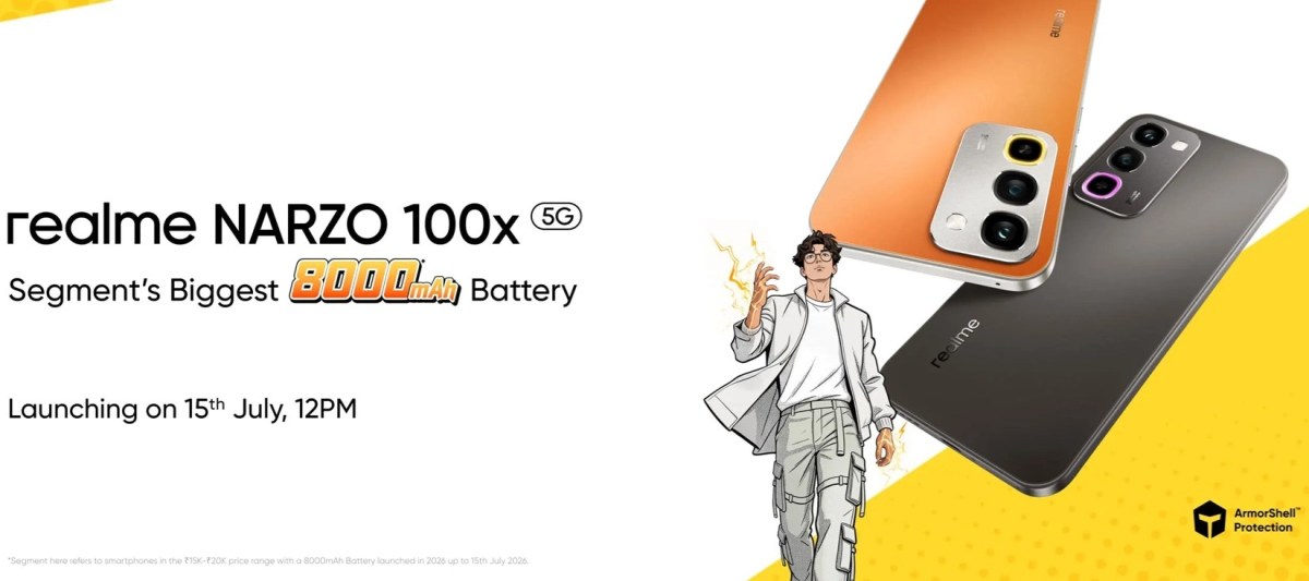 نمای پشتی Realme Narzo 100x با دوربین ۵۰ مگاپیکسلی