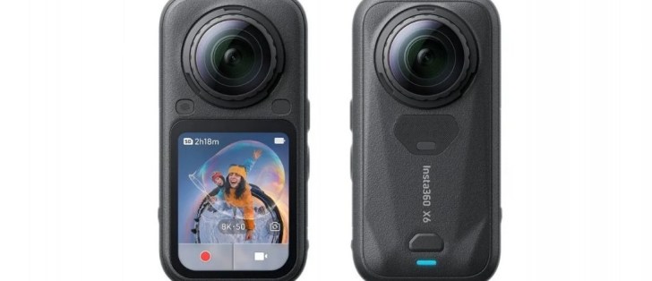 تصویری از طراحی جمع‌وجور Insta360 X6 با نمایشگر زیر دوربین عقب