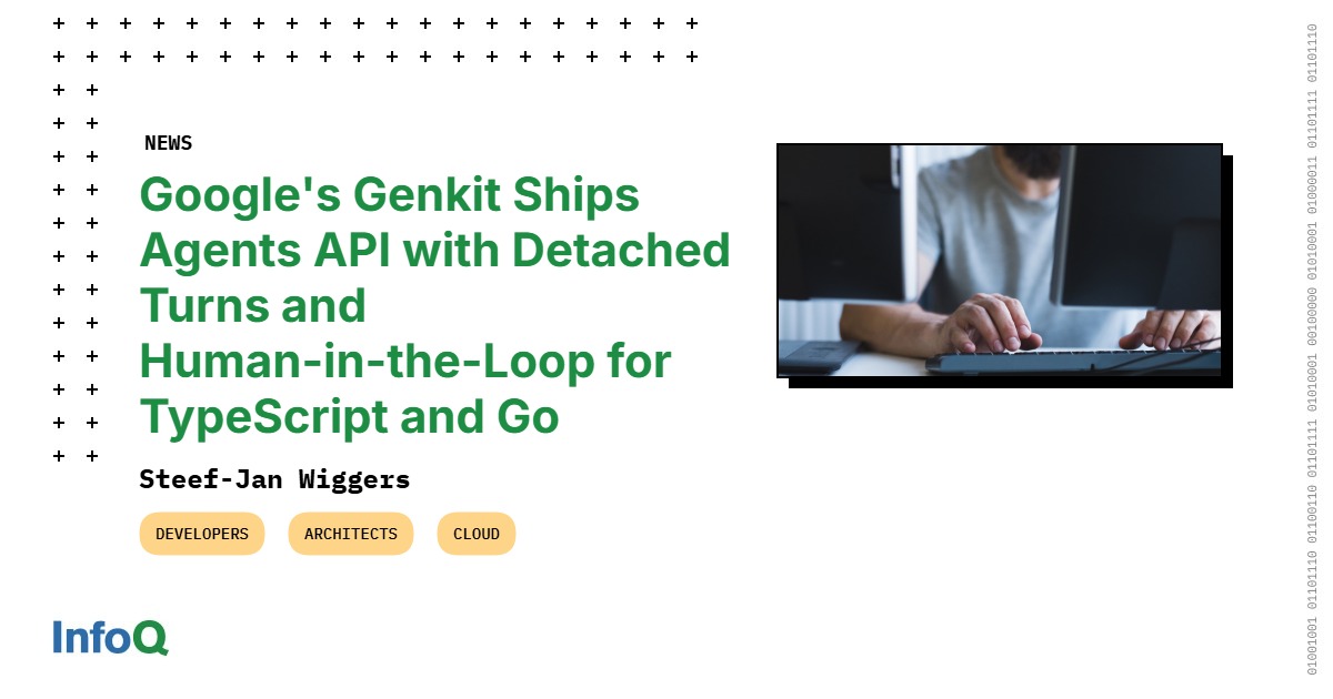 نمودار معماری Genkit Agents API با Detached Turns و Human-in-the-Loop
