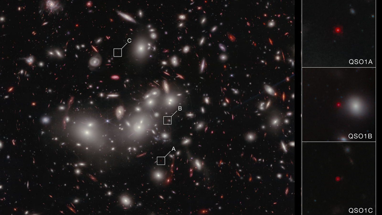 تصویری از کهکشان NGC 4696 با یک چرخش گازی قلاب‌شکل در نزدیکی سیاهچاله مرکزی