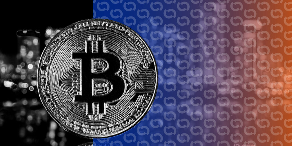 نمودار قیمت بیت‌کوین و شاخص صلیب مرگ