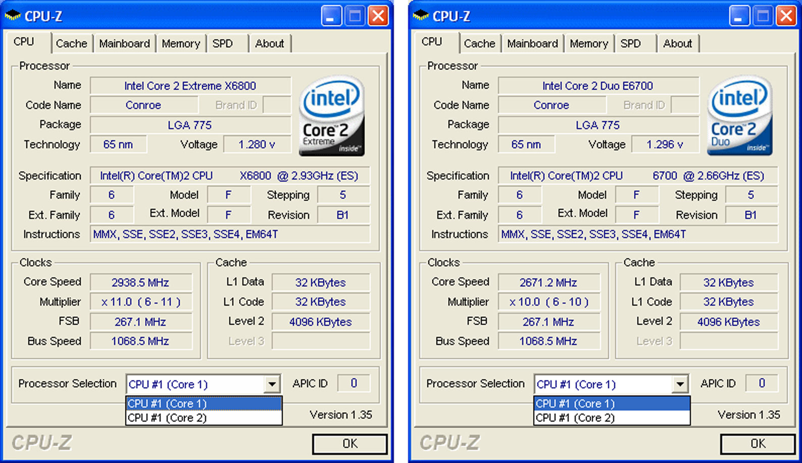 تراشه پردازنده Core 2 Duo اینتل