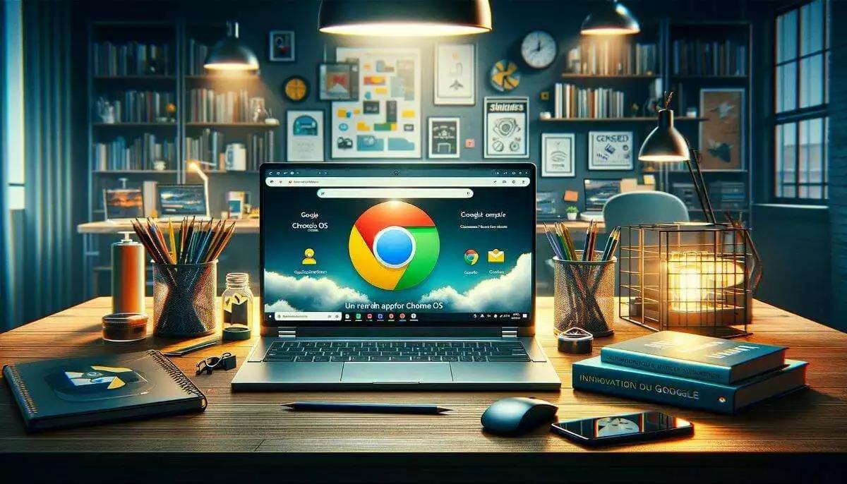 نمای اولیه رابط کاربری کروم‌او‌اس با تب‌های برنامه‌ها
