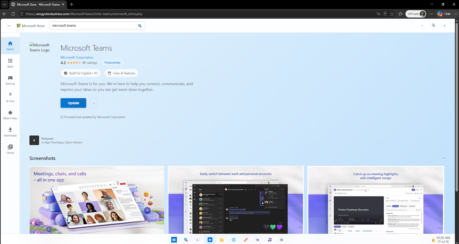 صفحهٔ فیشینگ Teams و اجزای حمله Operation BlueDash