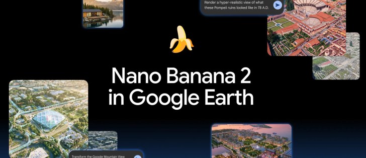 نمونه تولید تصویر با Nano Banana 2 در Google Earth