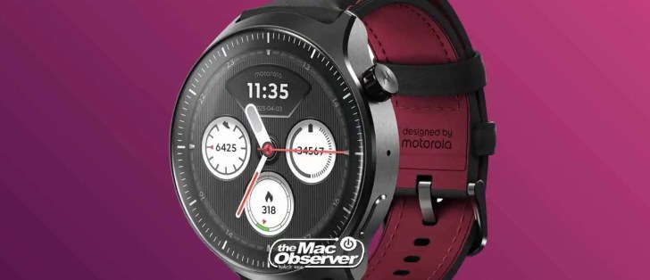نمای کناری Motorola Watch Ultra با تاج چرخان