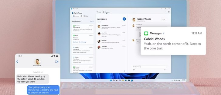 رابط Phone Link مایکروسافت روی آیفون و ویندوز