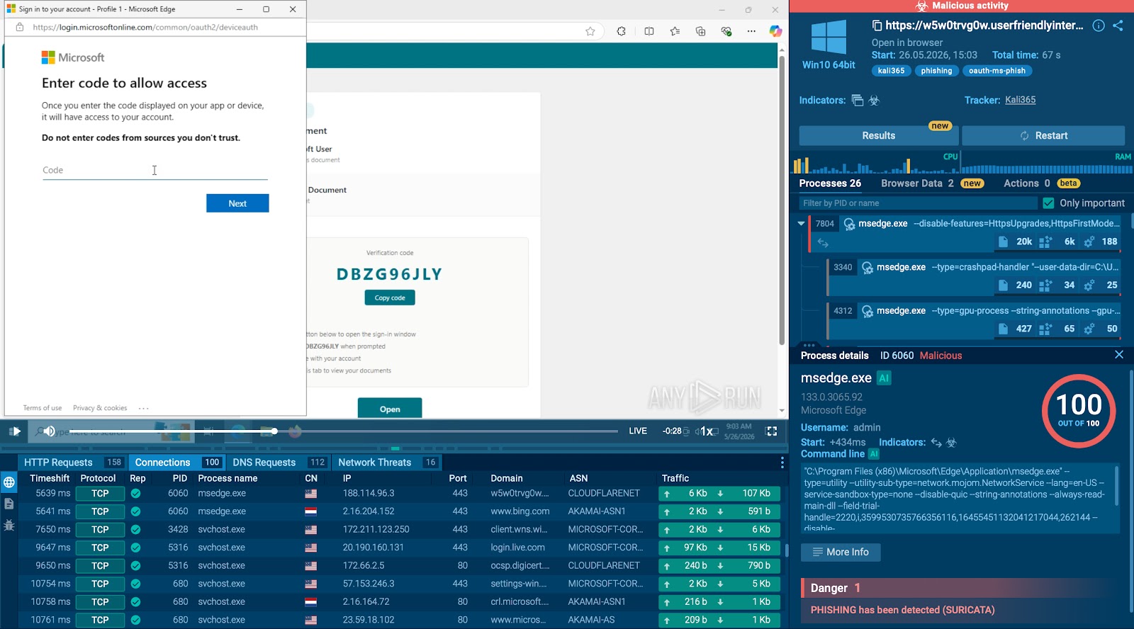نمونه طعمه Kali365 با تم SharePoint