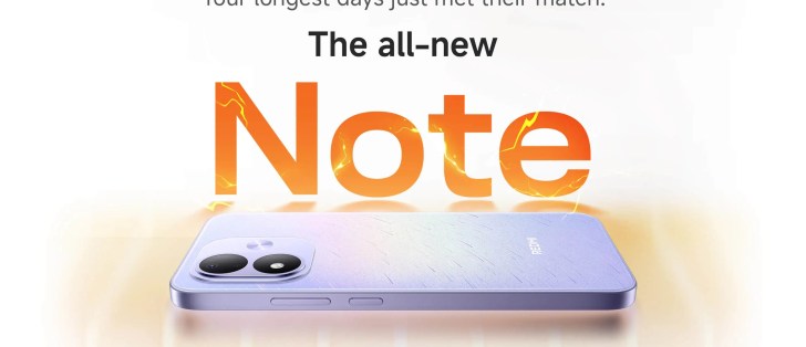 نمای پشت و جلو Redmi Note 17 با رنگ بنفش و طرح خطوط ستاره‌ای
