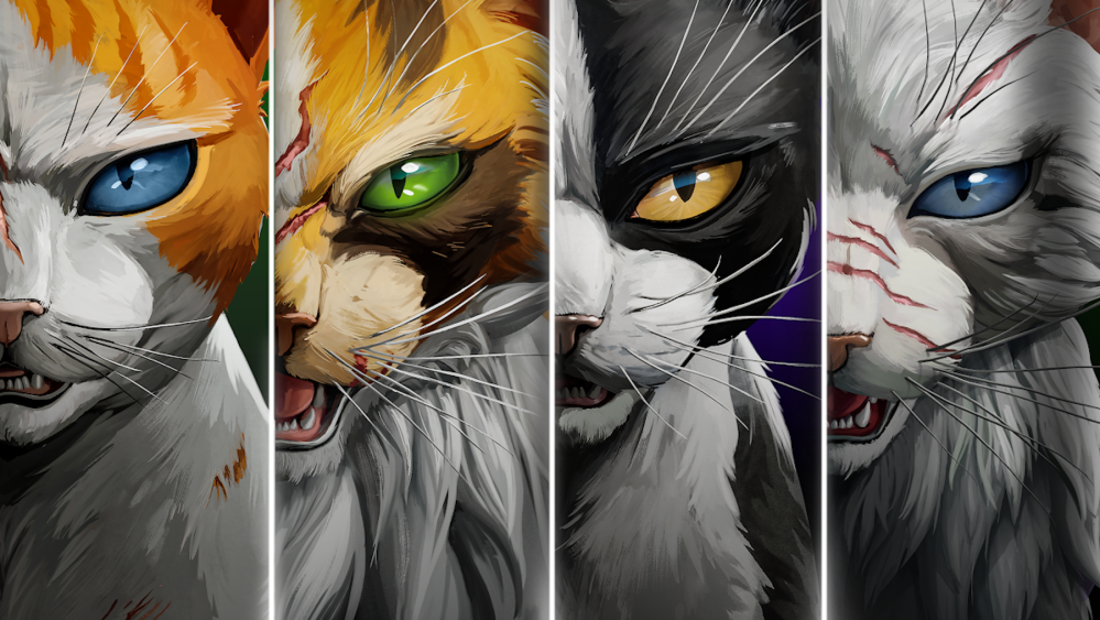 نمایی از محیط بازی گربه‌های جنگجو و نقشه‌های قبیله‌ها