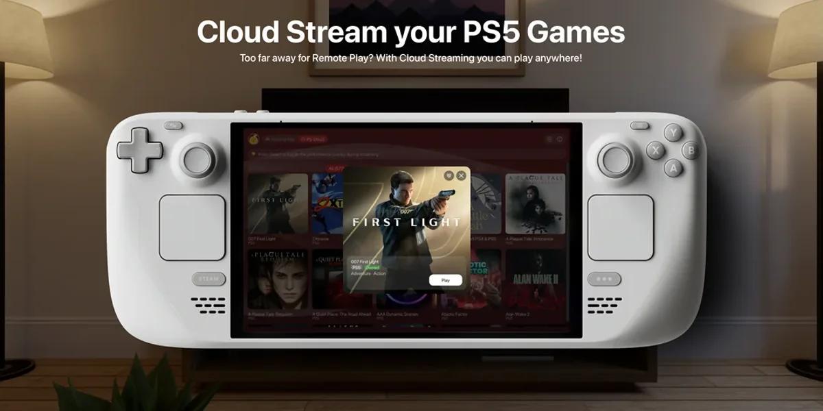 Steam Deck در حال استریم بازی‌های PlayStation با Asobi: Remote Play