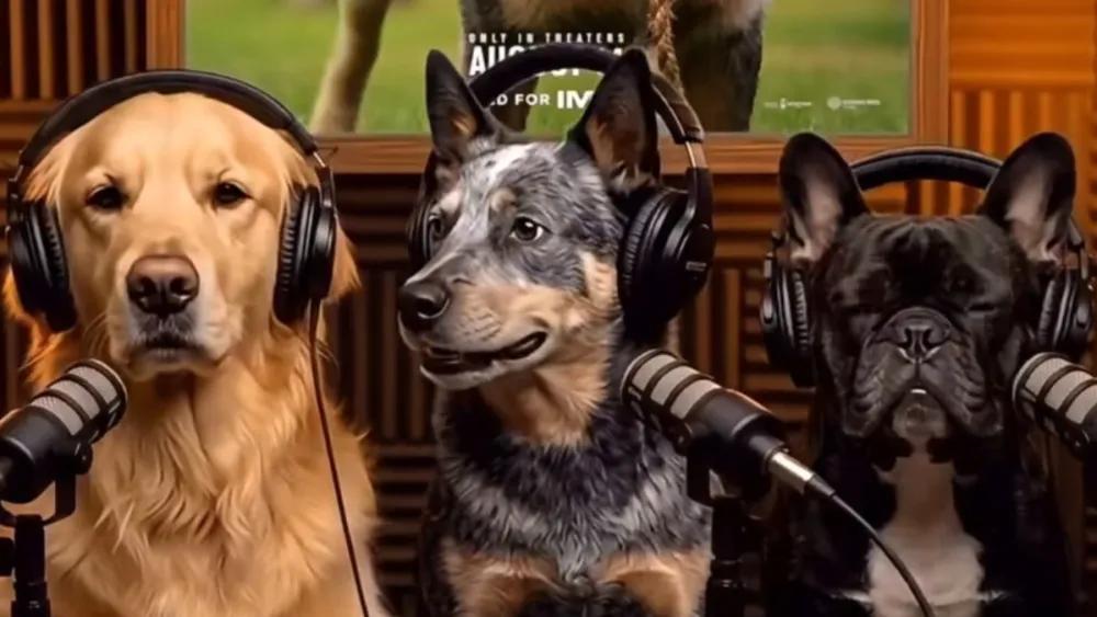 صحنه‌ای از کلیپ تبلیغاتی DogPack با سگ‌های هوش مصنوعی