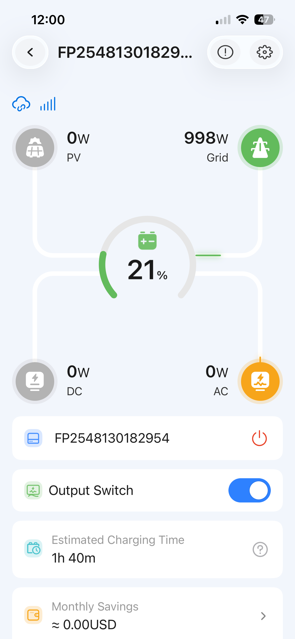 تنظیمات حالت کاری و زمان‌بندی در اپ FridgePower