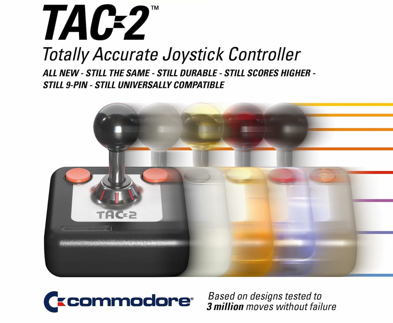 جوئیستیک TAC-2 در رنگ طلایی Founders با جزئیات PVD