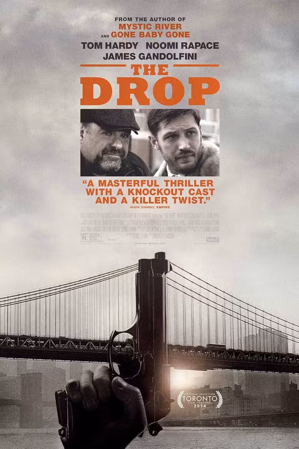 پوستر فیلم The Drop با تام هاردی و جیمز گاندولفینی