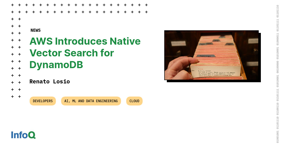 نمونه معماری استفاده از امبدینگ‌ها در DynamoDB برای جستجوی برداری