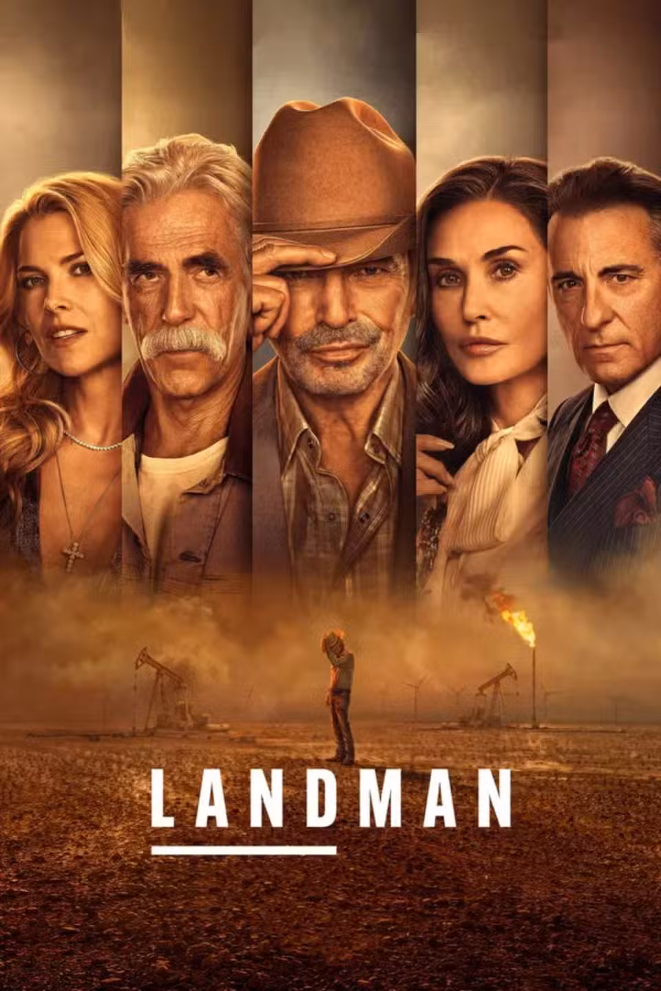 صحنه‌ای تاریک و تحسین‌شده از فضای نئو-وسترن Landman