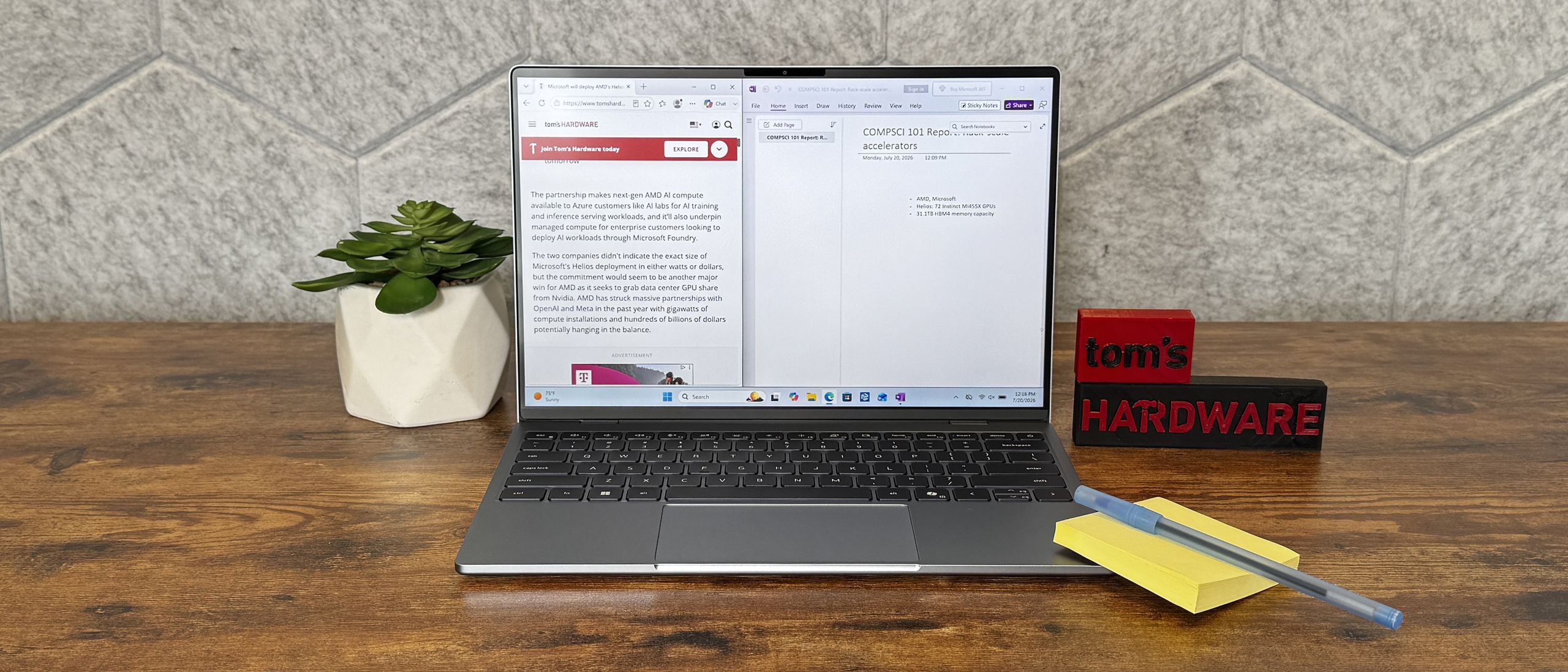 نمای از روبه‌رو و کیبورد دل XPS 13 2026