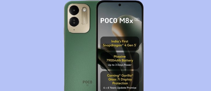 نمای جلوی پوکو M8x با نمایشگر 6.9 اینچی
