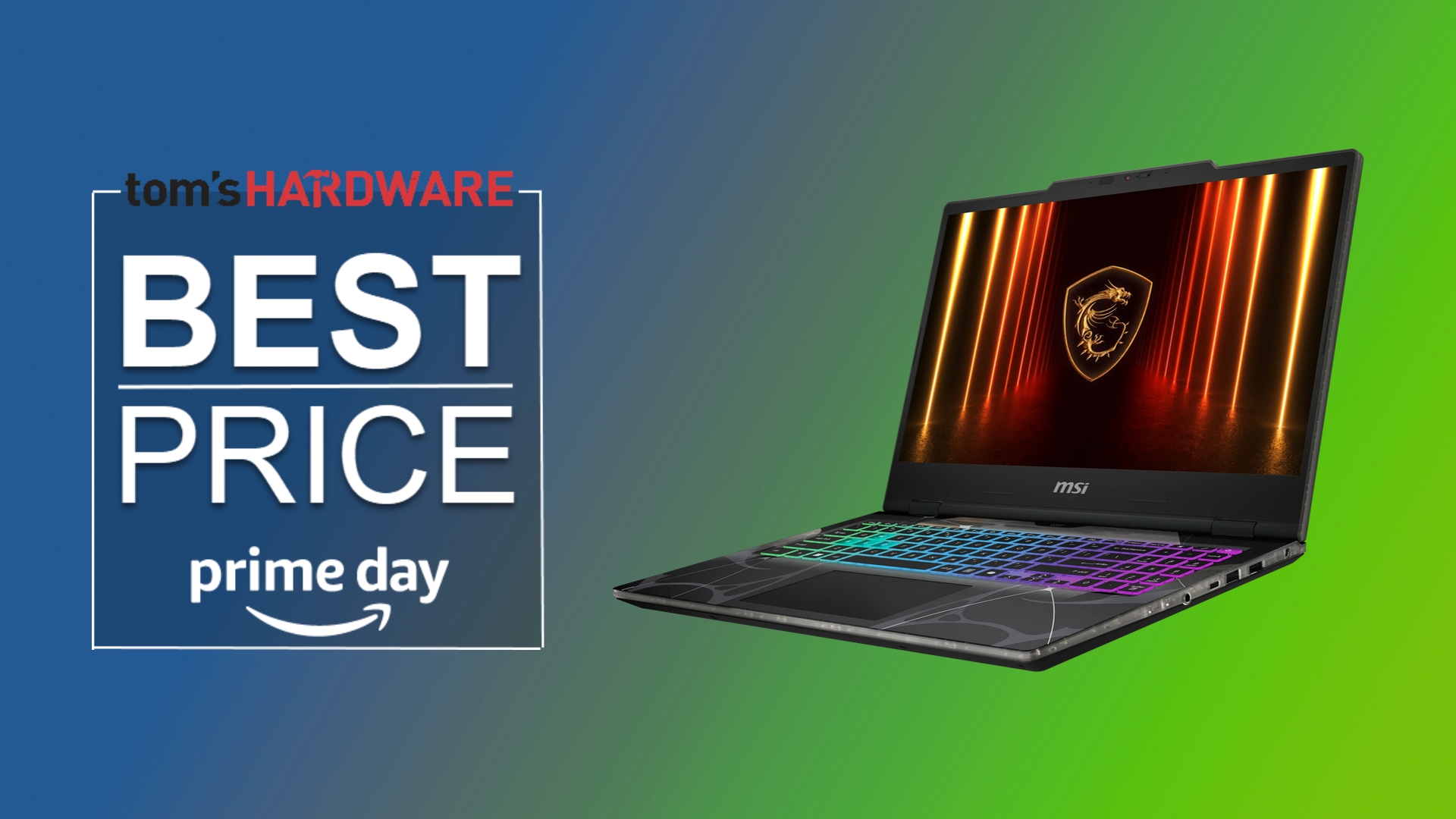 نمای جلو Katana 15 HX با کیبورد RGB