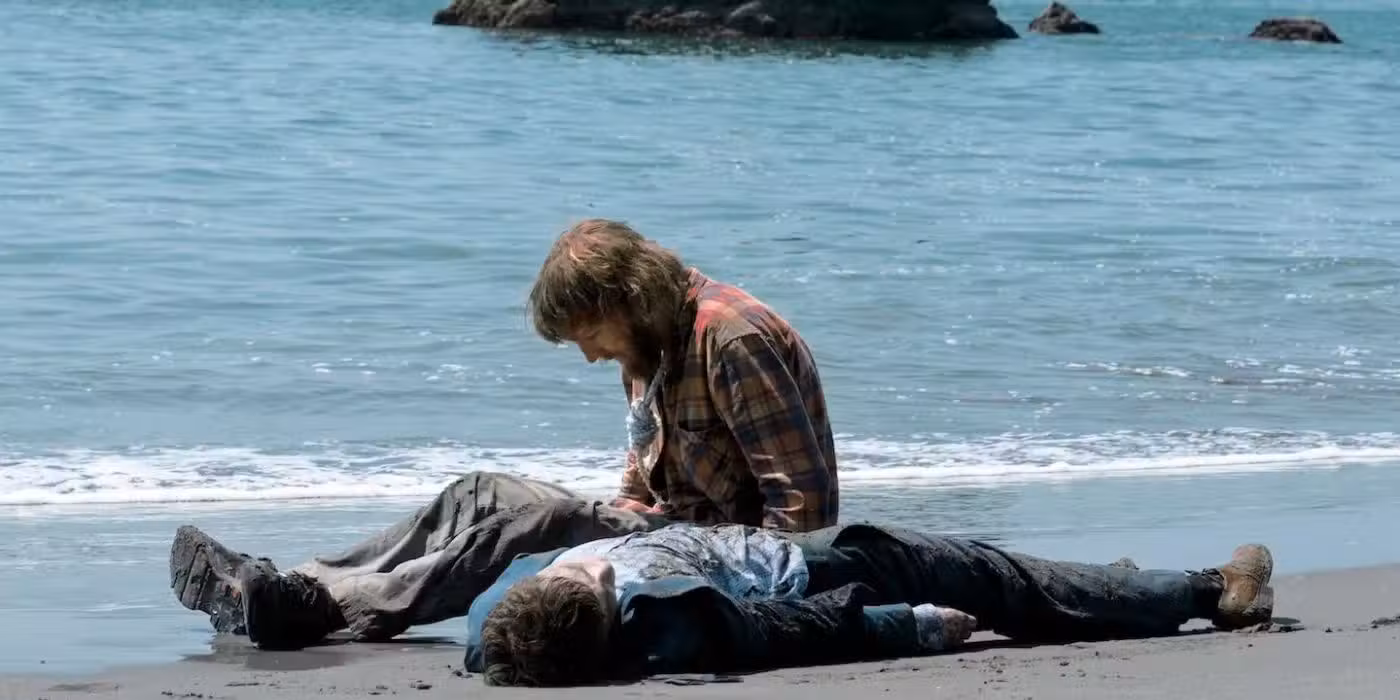 صحنه‌ای از Swiss Army Man روی جزیره