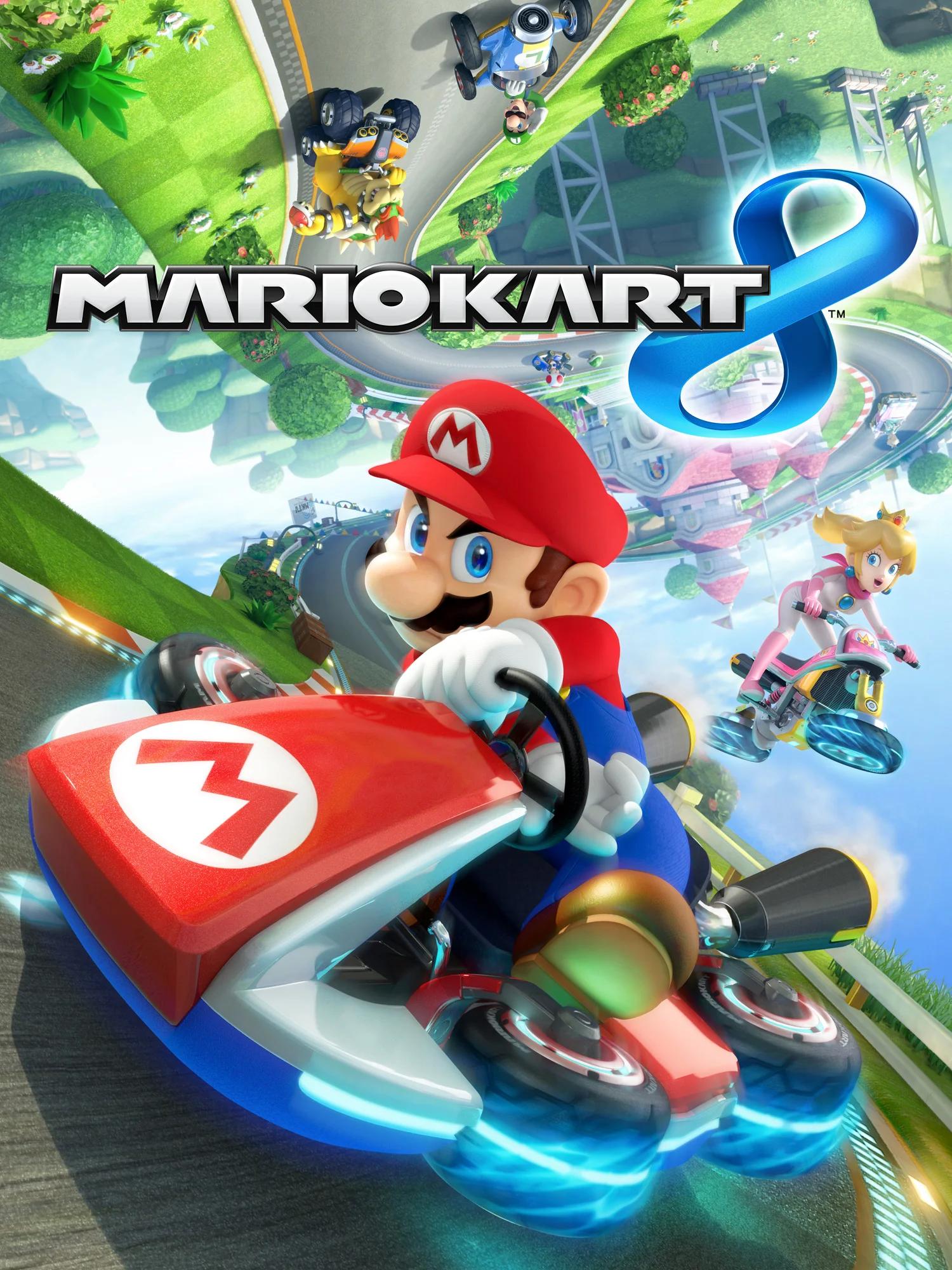 نمایی از مسابقه چندنفره Mario Kart 8 Deluxe
