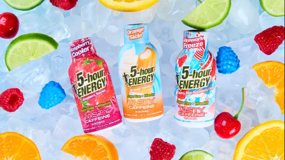 شات‌های 5-hour Energy و بطری‌های طعم‌دار در بار