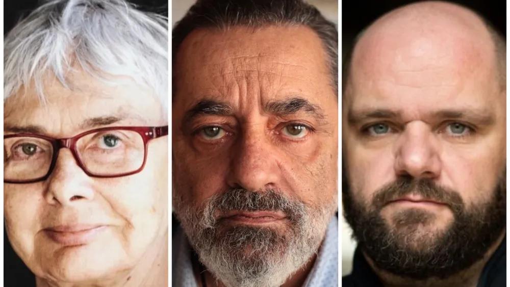 نمایی از بازیگران Xenia Kalogeropoulou، Antonis Kafetzopoulos و Makis Papadimitriou