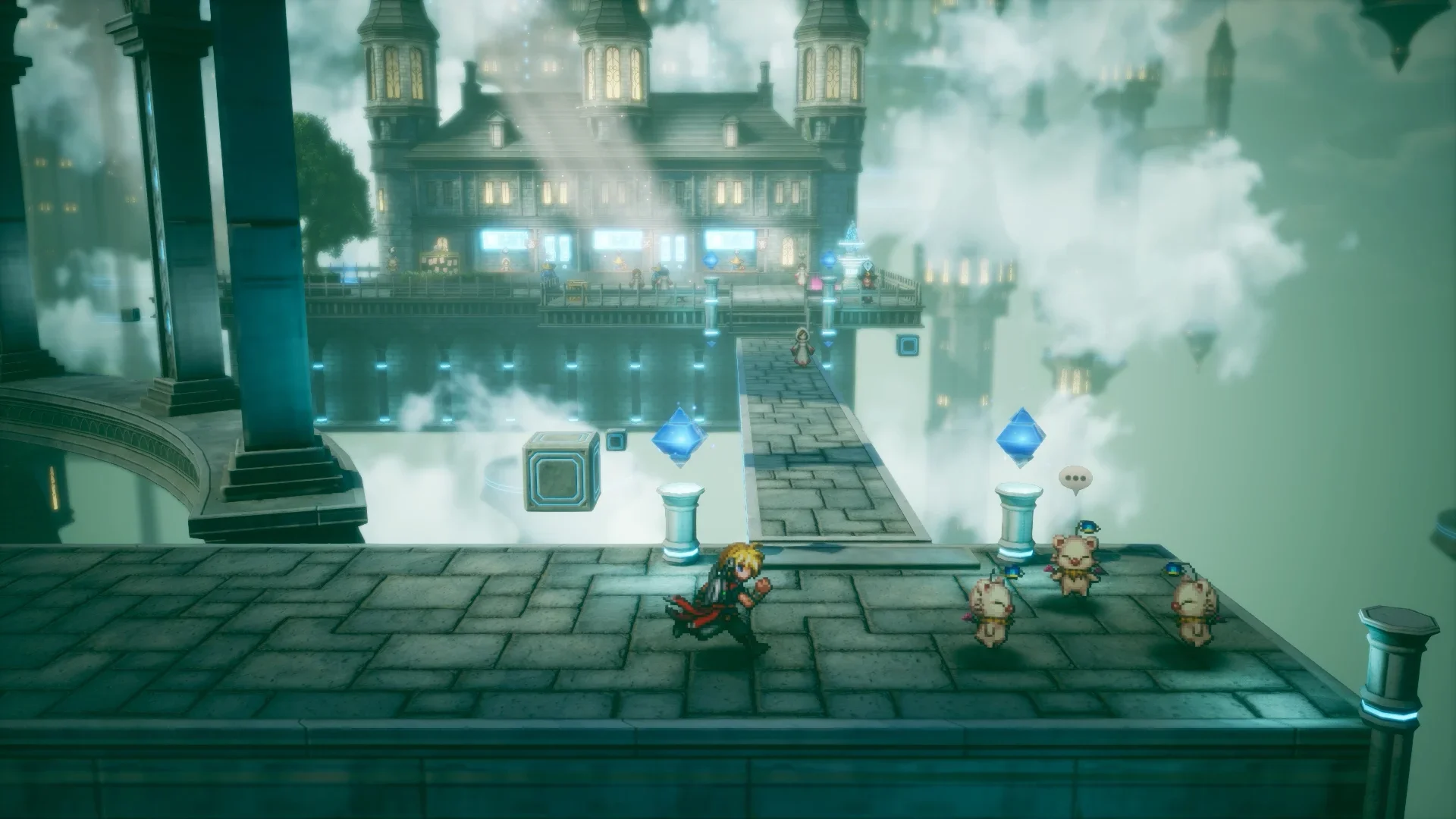 محیط‌های HD-2D و جلوه‌های نوری در Final Fantasy Resonance