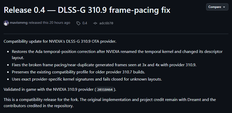 مود DLSS Multi-Frame Generation در حال اجرا
