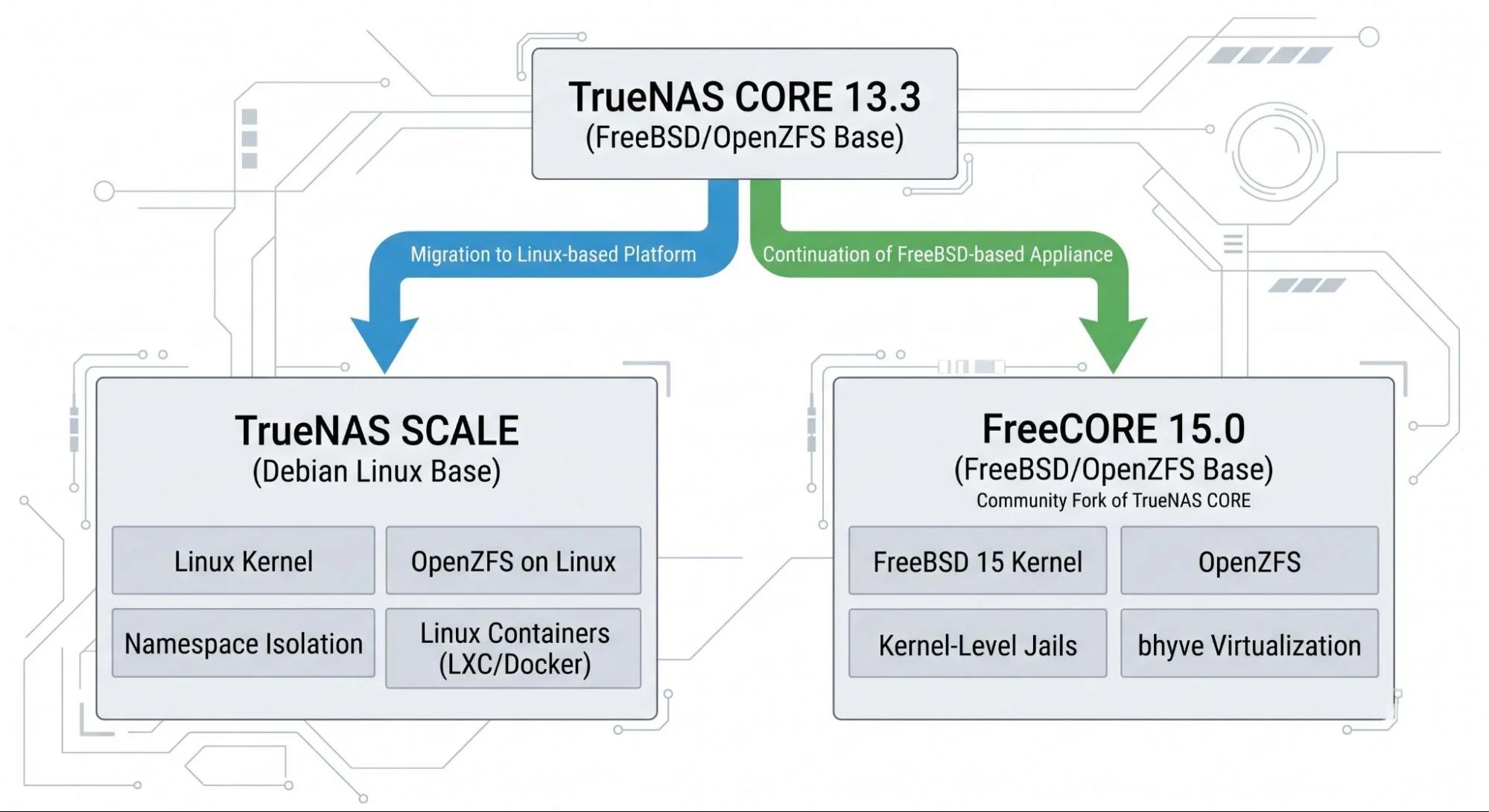 نمونهٔ پیکربندی ذخیره‌سازی با OpenZFS در FreeCORE