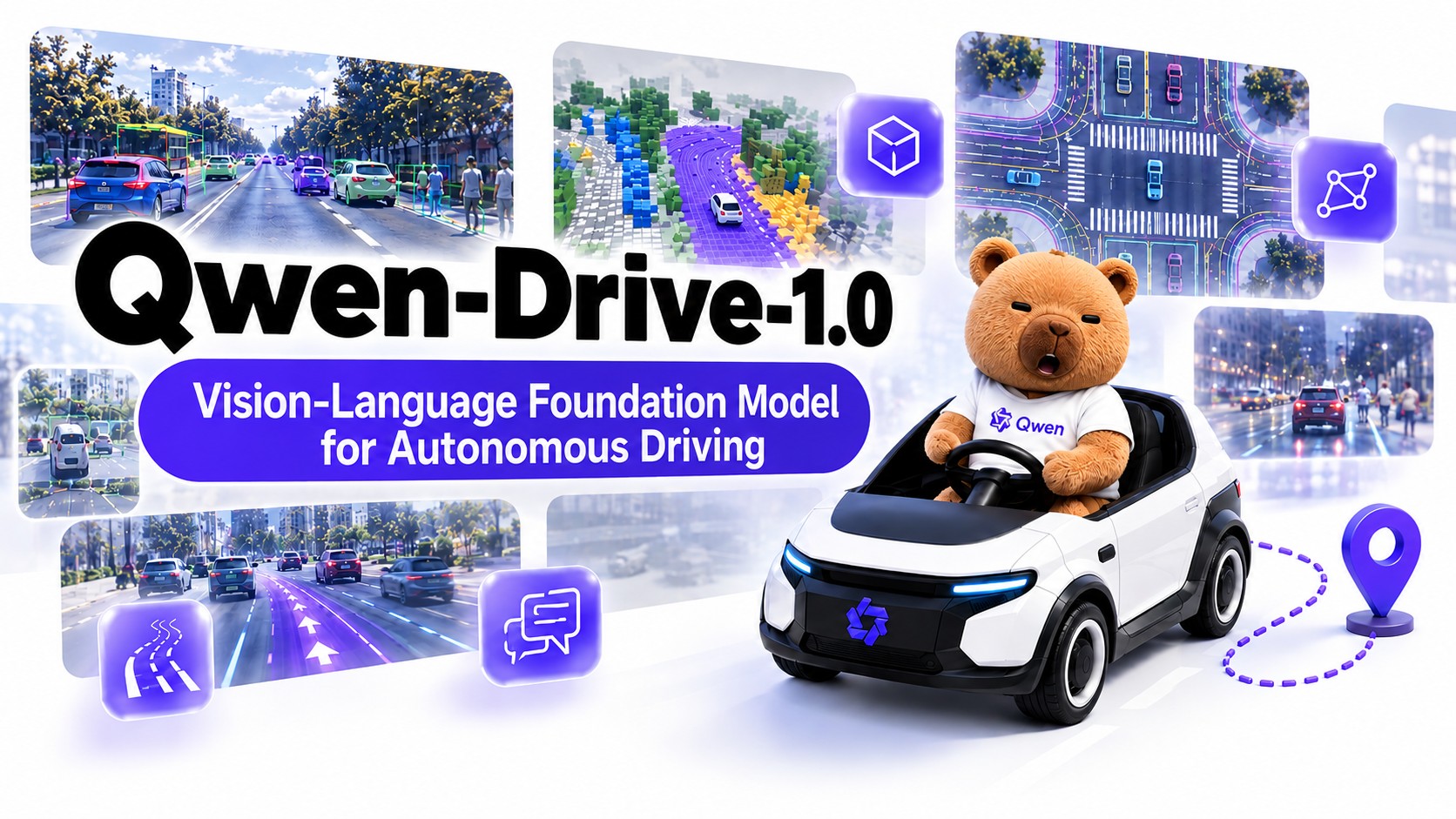 معماری Qwen-Drive 1.0 با ماژول‌های درک محیط و برنامه‌ریزی