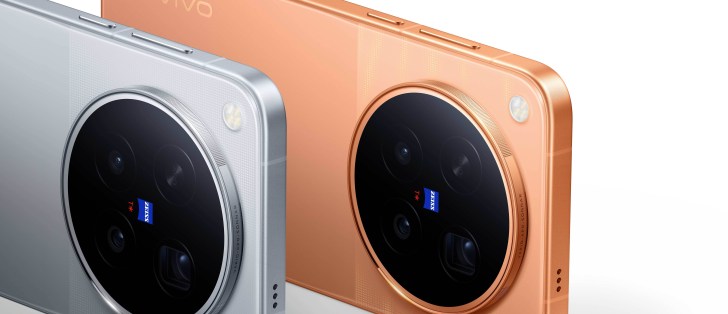 پنل پشتی vivo X500 Pro Max در رنگ نارنجی با ماژول دوربین دایره‌ای زایس